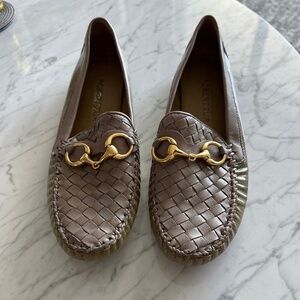 Robert Zur Perlata Driving Loafers, Taupe Patent and True Glove Combo, Size 9 AA